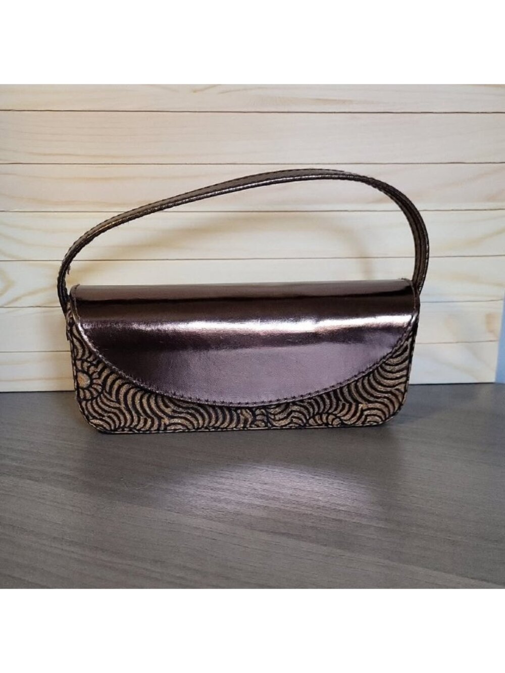 Mini Handbag Faux Leather Velvet